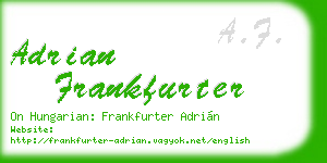 adrian frankfurter business card